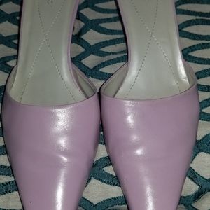 Women's Lavender Slip On Heels